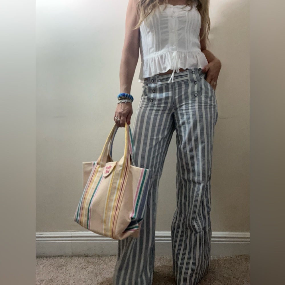 Striped Seersucker Blue and White Sailor Pants ⛴️⛴️